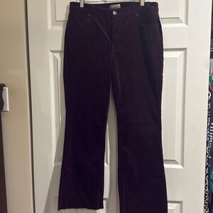 NWT, Kut from the Kloth Kelsey corduroy pants, eggplant, 12.